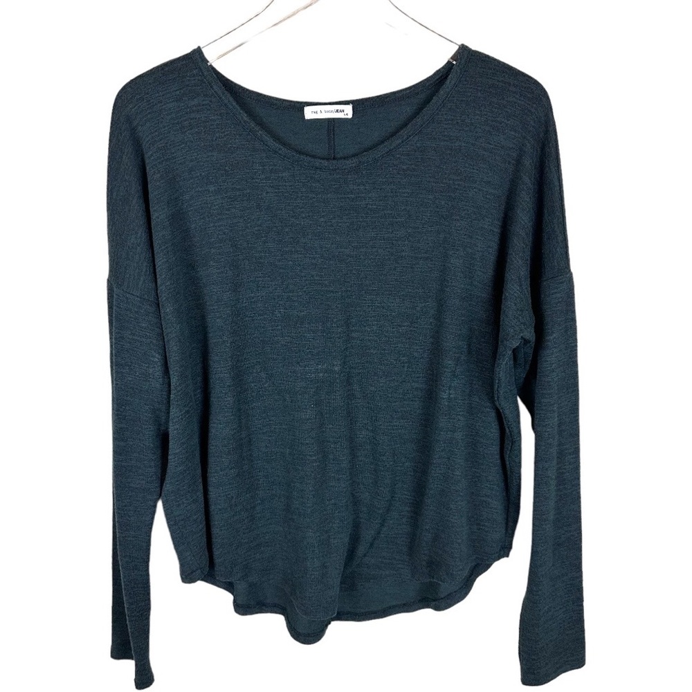 RAG & BONE/JEAN GREEN LONG SLEEVE LIGHTWEIGHT SWEATSHIRT TEE SHIRT